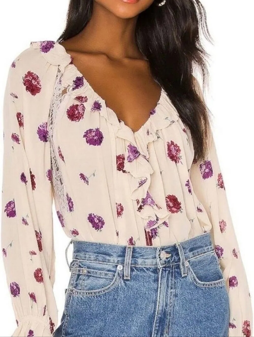 Free People Poppy Printed Bodysuit